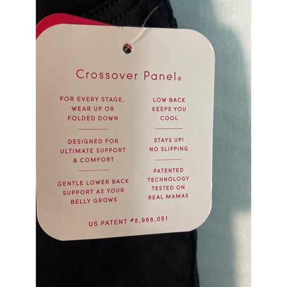 Isabel Maternity By Ingrid & Isabel Over The Belly Crossover Panel Black Skinny - Picture 8 of 12